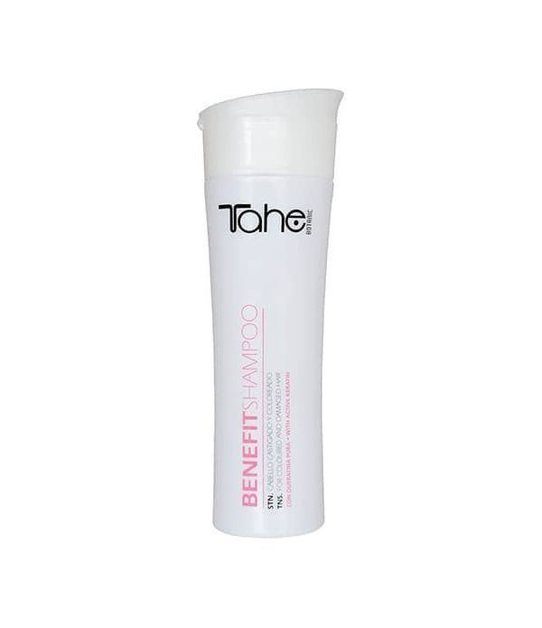 Tahe Botanic Benefit Shampoo para cabellos teñidos y dañados de 300 ml.
