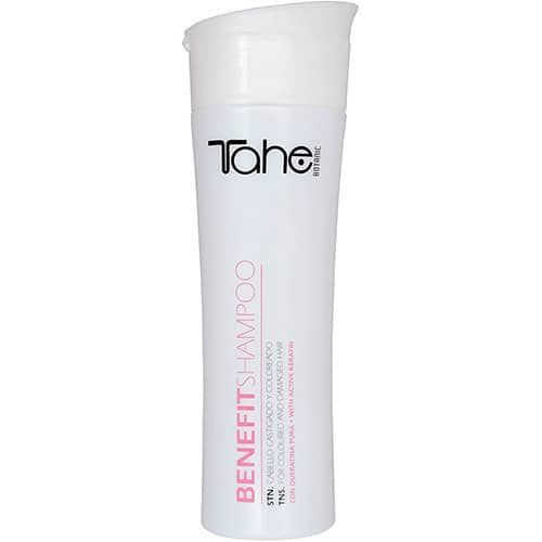 Tahe Botanic Benefit Shampoo para cabellos teñidos y dañados de 300 ml.
