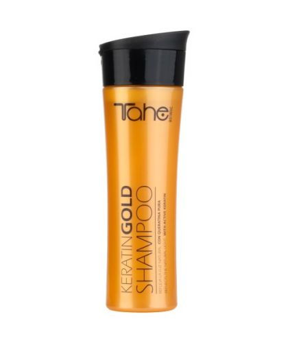 Tahe Botanic Shampoo Keratin Gold para cabellos teñidos de 300 ml