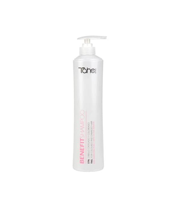 Tahe Botanic Shampoo Benefit para cabellos dañados y teñidos de 800 ml.