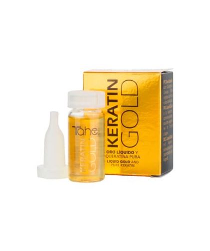 Tahe Botanic Keratin Gold serum para todo tipo de cabellos de 10 ml.