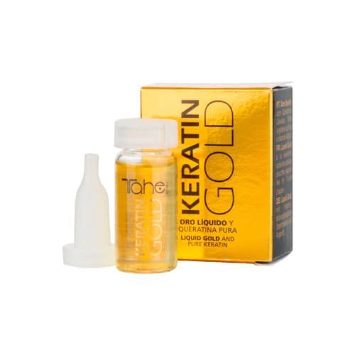 Tahe Botanic Keratin Gold serum para todo tipo de cabellos de 10 ml.