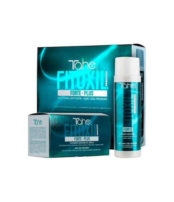 Tahe Tricology Fitoxil Forte plus Pack para la caida del cabello (Champú 300 ml + Tratamiento 6 x 10 ml).