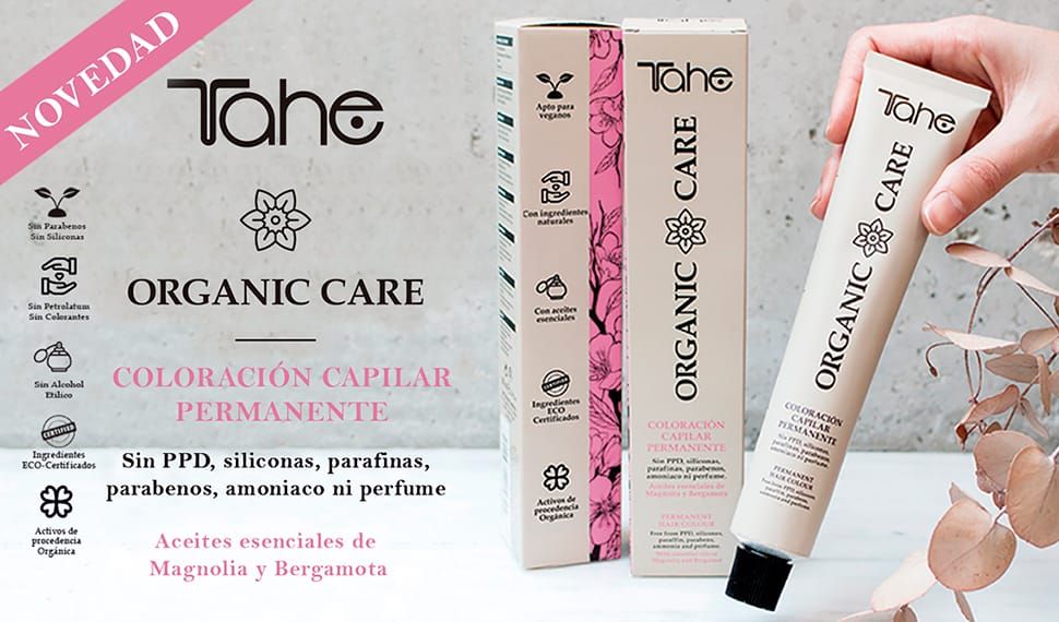 Tahe Organic Care coloración permanente - Tienda DBP Chile, productos de belleza y muebles de peluquería